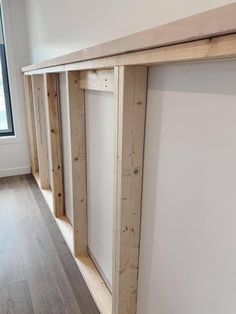 a room that has been built into the wall and is being used as a shelf