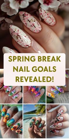 Tortoiseshell Nails, Dreamy Effect, Spring Break Getaways, Glitter Tips, Spring Break Nails, Watermelon Nails, Spring Break Trips, Broken Nails