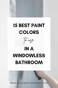 paint color for windowless bathroom Bathrooms Without Windows, Bathroom Without Windows, Powder Room Paint Colors, Small Bathroom Paint Colors, Powder Room Paint, Windowless Bathroom, Small Half Bathroom, Best Bathroom Paint Colors, Bathroom Wall Colors