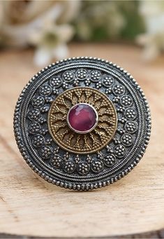 Brass Based Adjustable Ring in Silver and Pink This Oxidised piece is Allured with Stones Festival Jewellery, Oxidised Silver Jewelry, Indian Festival, Utsav Fashion, Jewellery Sets, Festival Jewelry, Stone Studs, Indian Festivals, Special Jewelry