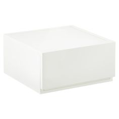 an empty white box on a white background