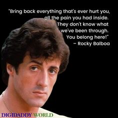 Famous Rocky Balboa Inspirational & Motivational Movie Quotes About Love, Life Dreams Into Reality Quotes