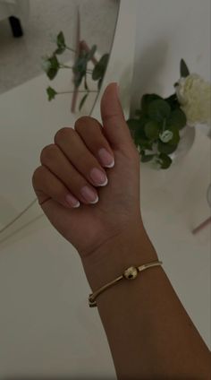 Simple Gel Nails, Summery Nails, French Tip Acrylic Nails, Work Nails, Cute Gel Nails, Short Acrylic Nails Designs, Prom Nails, Classy Nails, Short Acrylic Nails