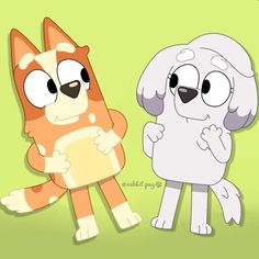 two cartoon cats standing next to each other