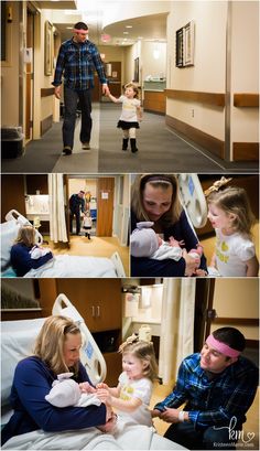 a collage of photos with people in the hospital