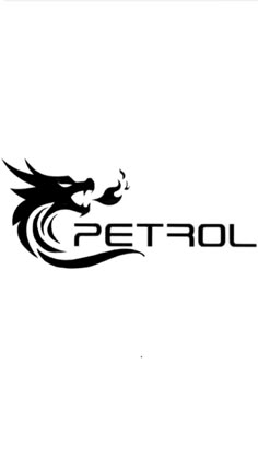 the logo for petroll is shown in black and white, with an eagle on it