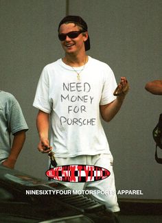 90s young handsome leonardo dicaprio outfit inspo need money for porsche shirt Need Money For Porsche, Silly Shirt, Boyfriend Outfit, Young Leonardo Dicaprio, Mens Outfit Inspiration, Need Money, Selling Clothes, Men T Shirt, Leonardo Dicaprio