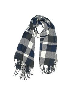 Unbranded Scarf Size: One Size Accessories - used. 30% Viscose, 70% Polyester, Checkered/Gingham | Scarf: Blue Checkered/Gingham Accessories Plaid Accessories, Blue Checkered, Blue Scarf, Gray Plaid, Blue Plaid, Winter Scarf, Plaid Scarf, Second Hand Clothes, Clean Out