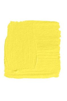 a yellow paint swatch with the words house beautiful written on it in black ink