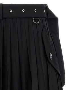 63% Cotton, 37% Polyester Luxury Pleated Skirt, Chic Wide Leg Skirt With Belt Loops, Chic Evening Skirt With Belt Loops, Luxury Pleated Skirt For Spring, Elegant Spring Skirt With Belt Loops, Chic Midi Skirt With Belt Loops, Chic Long Skirt With Belt Loops, Elegant Midi Skirt With Belt Loops, Luxury Spring Workwear Skirt