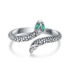 PRICES MAY VARY. 🐍Adorable Snake Rings: The snake is a timeless fashion and becoming the emblem of beauty and strength. Representing wisdom, vitality, and the circle of life. Snake ring exuding mysterious and romantic energy. We hope that every lady wearing it is independent, mysterious, and romantic. 💗Snake Jewelry quality: Made of high-quality 925 Sterling Silver material and AAA Grade cubic zirconia.and can be used for a long time. Our fashion initial ring is nickel-free, lead-free, cadmium Snake Engagement Ring, Romantic Energy, Gifts For Boy, Rings Gothic, Silver Snake Ring, Snake Rings, Boy Teen, Small Snake, Small Snakes