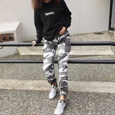 camo cargo pants for women camouflage trousers for dance group black and white camo pants army camo jogger pants Black And White Camo Pants, White Camo Pants, Camo Pants Outfit, Black And White Camo, Camo Jogger Pants, Yoga Iyengar, Camo Cargo Pants, White Camo, Tumblr Outfits