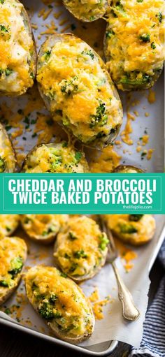 cheddar and broccoli twice baked potatoes