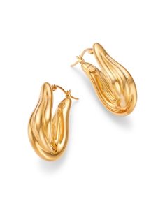 Bloomingdale's Fine Collection Polished Graduated Hoop Earrings in 14K Yellow Gold Yellow Gold Jewelry, Jewelry Accessories, Pick Up, Buy Online, In Store, Hoop Earrings, Yellow Gold, Yellow, Free Shipping