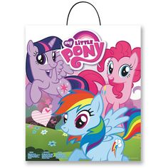 a bag with three little ponys on it