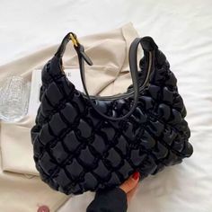 Faux Leather Big Size New Fall Purse Casual Black Shoulder Bag For Night Out, Black Bag For Night Out In Spring, Tory Burch Backpack, Big Purse, Authentic Louis Vuitton Bags, Seashell Print, Vera Bradley Purses, Yves Saint Laurent Bags, Hobo Purse