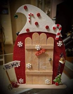 a gingerbread house made to look like it is on display