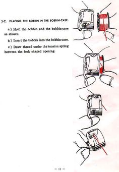 an instruction manual for how to use the bobbin wheel on a toy car, with instructions