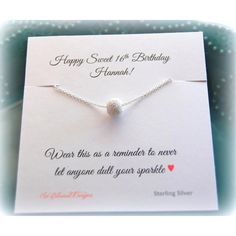 a birthday card with a heart on it and a message for someone to give her