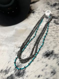 66” Faux Navajo Pearl Disc and Bead Necklace No extender Nickel, Lead, and Chrome free Western Pearl Necklace, Faux Navajo Pearls, Southwestern Double Strand Beaded Necklaces, Nfr Outfits, Country Jewelry, Navajo Pearls, Boutique Ideas, Pearl Design, Western Jewelry