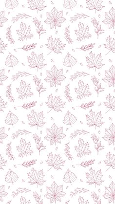 a white background with red leaves on it