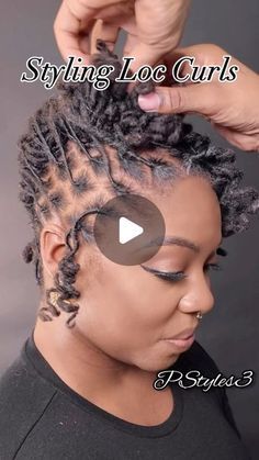 Styles For Long Dreadlocks Black Women, Short Loc Styles For Wedding, Loc Updo With Curls, Loc French Roll, Dreads Hairstyles For Women Black, Curls On Short Locs, Styles On Short Locs, Loc Styles With Added Hair, Locs Updo Styles