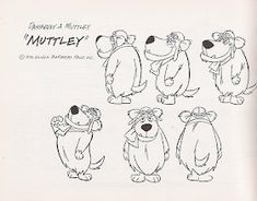 an image of cartoon character sheet for mottle from the animated movie muppets