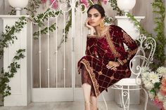 Luxury Pret, Designer Outfit, Ochre Yellow, Deep Maroon, Detailed Embroidery, Designer Outfits, Pakistani Designers, Text Box, Fashion Consultant