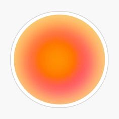 an orange and yellow circle sticker