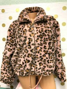 VICTORIA'S SECRET PINK KNOW ONE CARES PINK LEOPARD PRINT FAUX FUR SEMI CROPPED JACKET New with Tag Zipper Front - Front Pockets - Drawstring Waist - Satin Lined - Super Soft Retail Price $89.95   SORRY, WE DO NOT SHIP INTERNATIONAL !!! Payment must be made within 3 days after Auction end       Shipping Information US Shipping only : Shipping will be made by USPS First Class or Priority Mail, whichever is aprropriate according to the weight for inside of United States. Insurance: Optional at buye Leopard Print Pink, Gyaru Jacket, Victoria's Secret Long-sleeved Winter Outerwear, Victoria's Secret Long Sleeve Winter Outerwear, Victoria's Secret Winter Outerwear, Pink Zipper Closure Outerwear For Fall, Trendy Pink Outerwear With Faux Fur Lining, Casual Pink Outerwear With Faux Fur Lining, Pink And Leopard Outfit