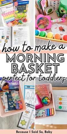 how to make a morning basket perfect for toddlers