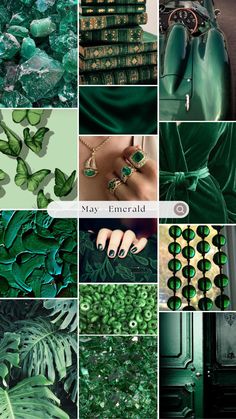 Emerald Birthstone Moodboard Emerald Mood Board, Cancerian Aesthetic, Jade Core, Pearl Aesthetic, May Emerald, Wedding Birds, Stone Photography