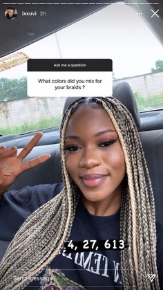 All Blonde Box Braids, Black And Platinum Box Braids, Blonde Box Braids On Black Hair, 22 Inch Braids, Knotless Box Braids Black And Blonde, Highlights Braids Black Women, Blonde And Black Braids Black Women, Small Box Braids Blonde, 1b/613 Knotless Braids