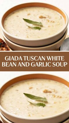 Giada Tuscan White Bean and Garlic Soup