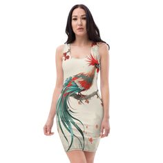 Make a statement and look fabulous in this all-over printed, fitted dress.  * 82% polyester, 18% spandex * Fabric weight: 6.78 oz/yd² (230 g/m weight may vary by 5% * Made with smooth, comfortable microfiber yarn * Material has a four-way stretch * Blank product components sourced from China Sleeveless Printed Fitted Mini Dress, Summer Party Dress With Digital Print, Fitted Printed Summer Bodycon Dress, Summer Printed Fitted Bodycon Dress, Fitted Printed Bodycon Dress For Summer, Summer Bodycon Printed Mini Dress, Fitted Sheath Bodycon Summer Dress, Fitted Digital Print Dresses For Spring, White Dresses With Digital Print For Summer