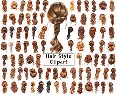 ⭐110+ Images with transparent background.⭐ High Quality Images 👀 Elevate your designs with the chic sophistication of our Hairstyle Woman Clipart collection! This versatile set showcases a diverse range of meticulously designed illustrations featuring trendy and timeless hairstyles. From sleek bobs to flowing curls, our handcrafted clipart images are perfect for adding a touch of glamour to your creative projects. Whether you're working on invitations, beauty-themed designs, or digital creation Hairstyles Illustration Fashion, Vector Hairstyles, Messy Curly Hairstyles, Demi Chignon Plaque, Curly Hairstyles For Men, Pageboy Haircut, Timeless Hairstyles, Ladies Hairstyles, Thanksgiving Hair