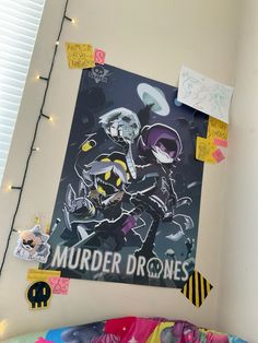 the shrine grows larger the more days go by. #murderdrones #silly #shrine #poster #murderdronesposter #yippee Nuzi Murderdrones, Murders Drones Art, Shrine Ideas, Kawaii Room, Cool Posters, Cute Photos, Drones