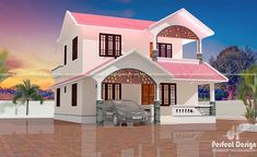 Kerala Home Design, Double Story House, Kerala Home, 2 Storey House Design, House Balcony Design, Modern Bungalow House, Building House Plans Designs, Kerala House Design, House Design Pictures