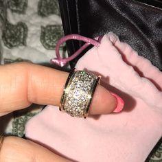 Diamond Encrusted, Heavy 14k , Thick Wide Band. Absolutely Gorgeous!! Lots Of Diamonds!! Tested. I Can't Find A Stamp As I Can't Get My Loop To See, But I Guarantee It's 14k Gold. About 14 Grams, Size Is Between A 7 And 8, As You Can See On The Ring Sizer. Beautiful Condition But You Can See For Yourself. Big Beautiful Heavy Heavy Rings, Thick Gold Band, Gold Diamond Ring, Ring Sizer, Ring Color, Wide Bands, Gold Engagement Rings, Gold Band, Womens Jewelry Rings