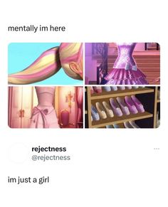 the meme shows different types of dresses and shoes