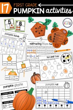 pumpkin activities and printables for first grade