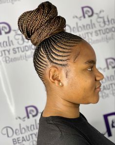 Black Braid Styles, Latest Braided Hairstyles, Braid Styles For Men, Cornrow Ponytail, Cornrows Braids For Black Women, Chic Hair, Braided Styles