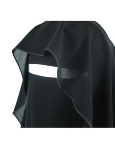 Extra Long Butterfly Niqab (Black) Solid Stretch Khimar, Butterfly Niqab, Khimar Niqab, Islamic Clothing Abayas, Modest Abaya, Abaya Hijab, Niqab Fashion, Muslim Wedding Dresses, Wedding Muslim