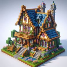 a very nice house made out of legos