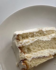 a piece of cake sitting on top of a white plate