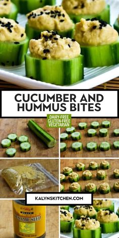 cucumber and hummus bites are the perfect appetizer for any party