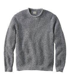 Men's L.L.Bean Organic Cotton Rollneck Crew Sweater | Sweaters at L.L.Bean Mens Jackets Fall, Quarter Zip Men, Rollneck Sweater, Cotton Sweaters, Gray Sweaters, Icelandic Sweaters, Sweater Vest Mens, Waffle Sweater, Sweaters For Men