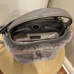 Genuine Kate Spade. Excellent Condition. Adorable Bag With Snap Closure. Great For Evenings Out. Can Detach The Long Leather Strap For A Cute Clutch Or Wear As A Cross Body Bag. Like New, Never Used. Faux Fur Bag, Fur Bag, Kate Spade Bag, Cute Bags, Faux Fur, Leather Straps, Kate Spade, Bag Lady, Women Shopping