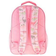 Fun and functional, kids will be “all over” the Stephen Joseph All Over Print Backpack. Perfectly sized for school age kids, these bags are large enough to carry your children’s school books and required day-to-day school supplies and still leave room for a change of clothes for playtime after class. All Over Print Backpacks are durable enough that they also make for a great summer camp or sports bag. This backpack has many of the same features found on adult size bags– three storage compartment Clear Backpack, Childrens Clothing Boutique, Quilted Backpack, School Books, School Age, Pink Unicorn, Children's Boutique, Newborn Boy, Printing Labels