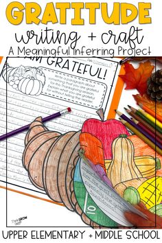 a thanksgiving themed writing and craft project for kids